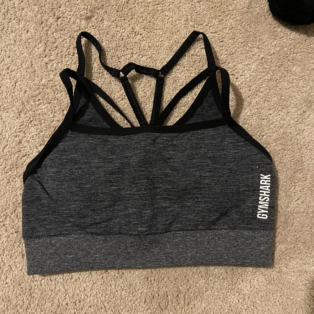 Black Marl gymshark adapt sports bra